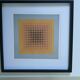 Tableau Vintage Art Optique - Victor Vasarely CTA-102 Frame 40x40cm