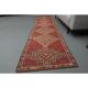 1970s Vintage Turkish Oushak Handmade  Orange Runner Rug 78x362