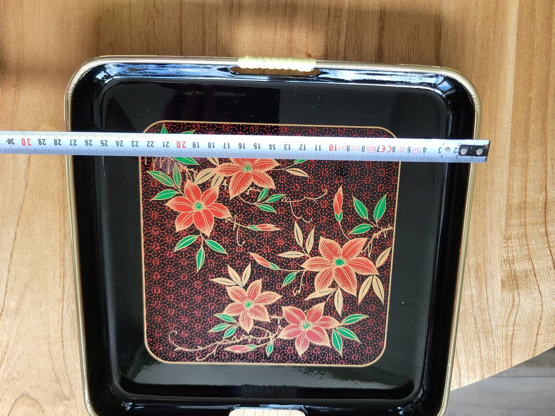 Set of Three Japanese Lacquered Plastic Trays ESIA 1970s