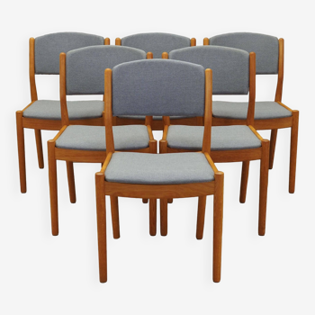 Set of six ash chairs, Danish design, 1960s, designer: Poul M. Volther, manufacturer: FDB Møbler