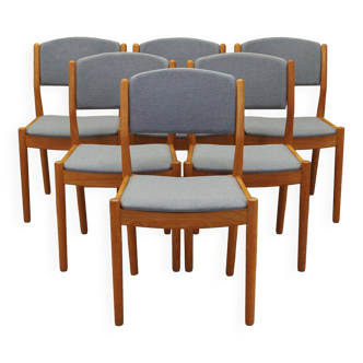 Set of six ash chairs, Danish design, 1960s, designer: Poul M. Volther, manufacturer: FDB Møbler