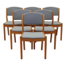 Set of six ash chairs, Danish design, 1960s, designer: Poul M. Volther, manufacturer: FDB Møbler