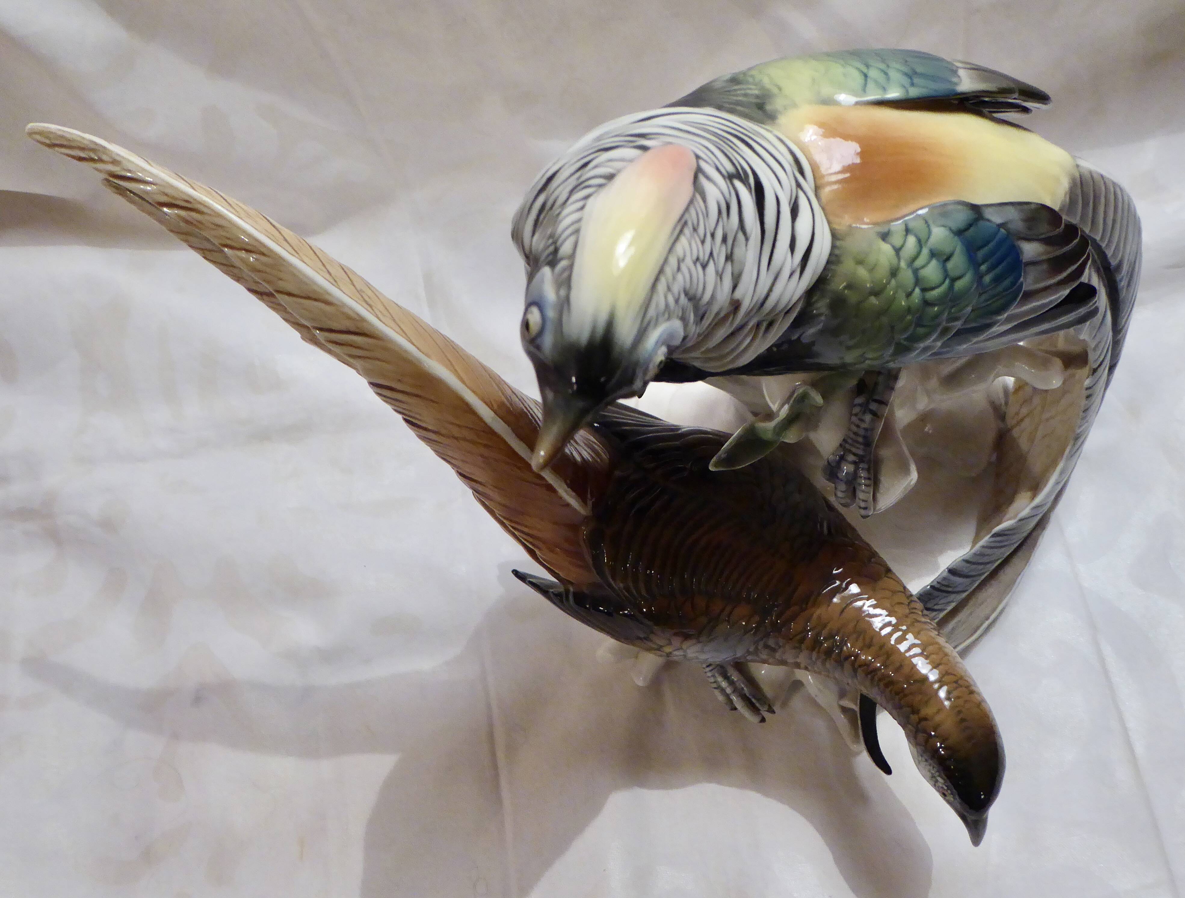 Pair of porcelain birds from Saxony