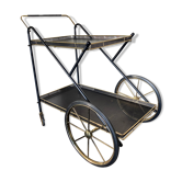 Vintage Italian brass and metal bar cart, 1950s