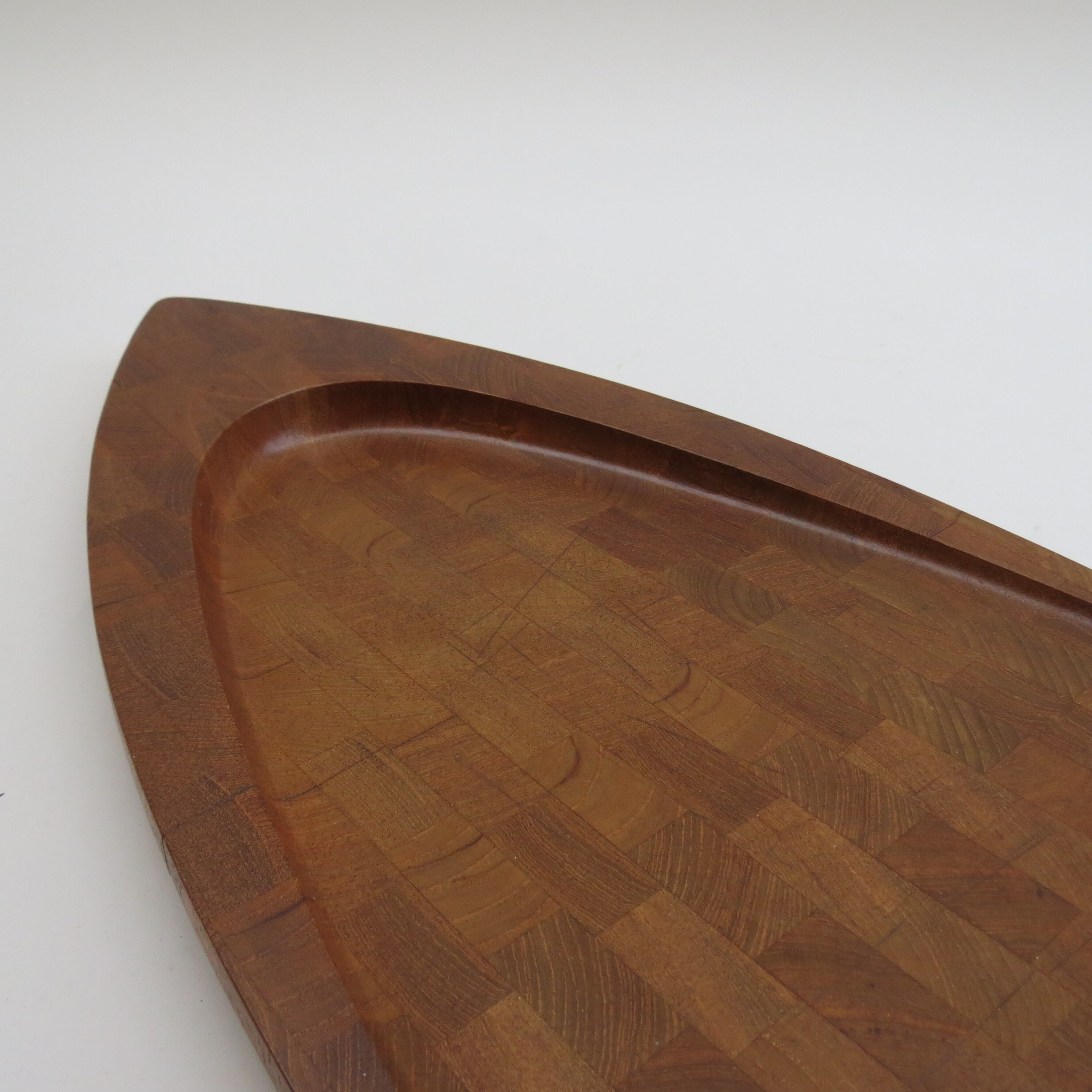Danish digsmed teak block serving platter cutting board 1960s