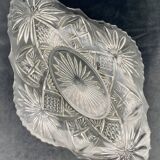 Plat losange en verre travaillé