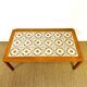 Scandinavian coffee table in teak and ceramic 1960