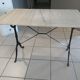 Table de bistrot marbre vintage années 1960