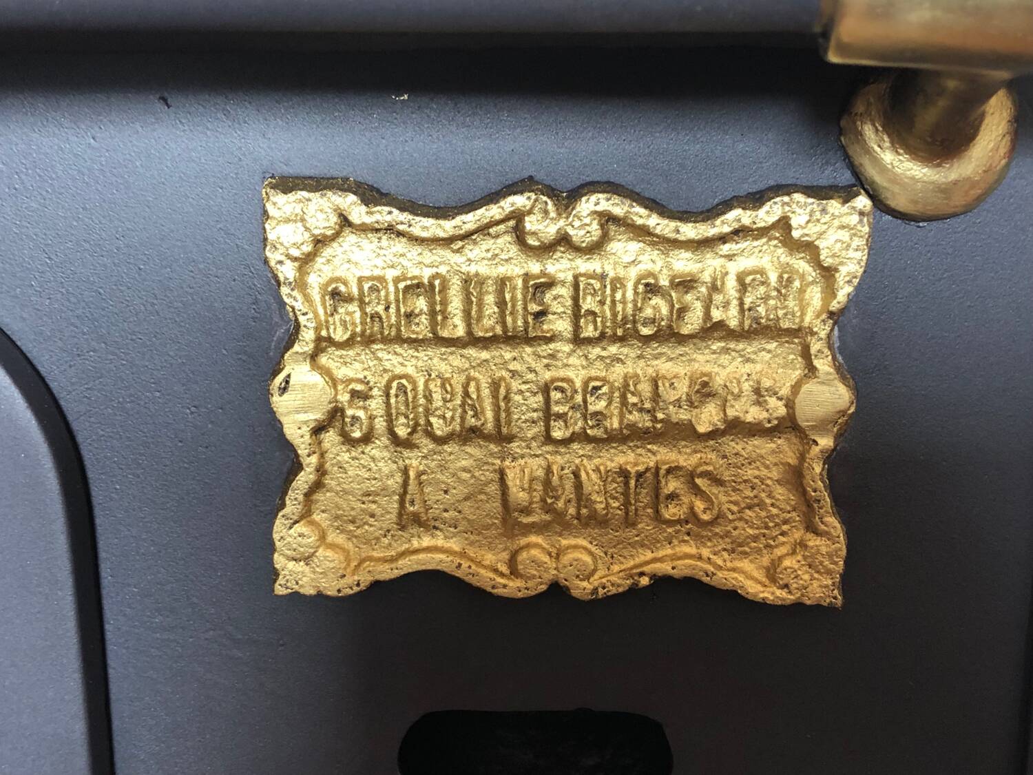 Antique cast iron stove stove