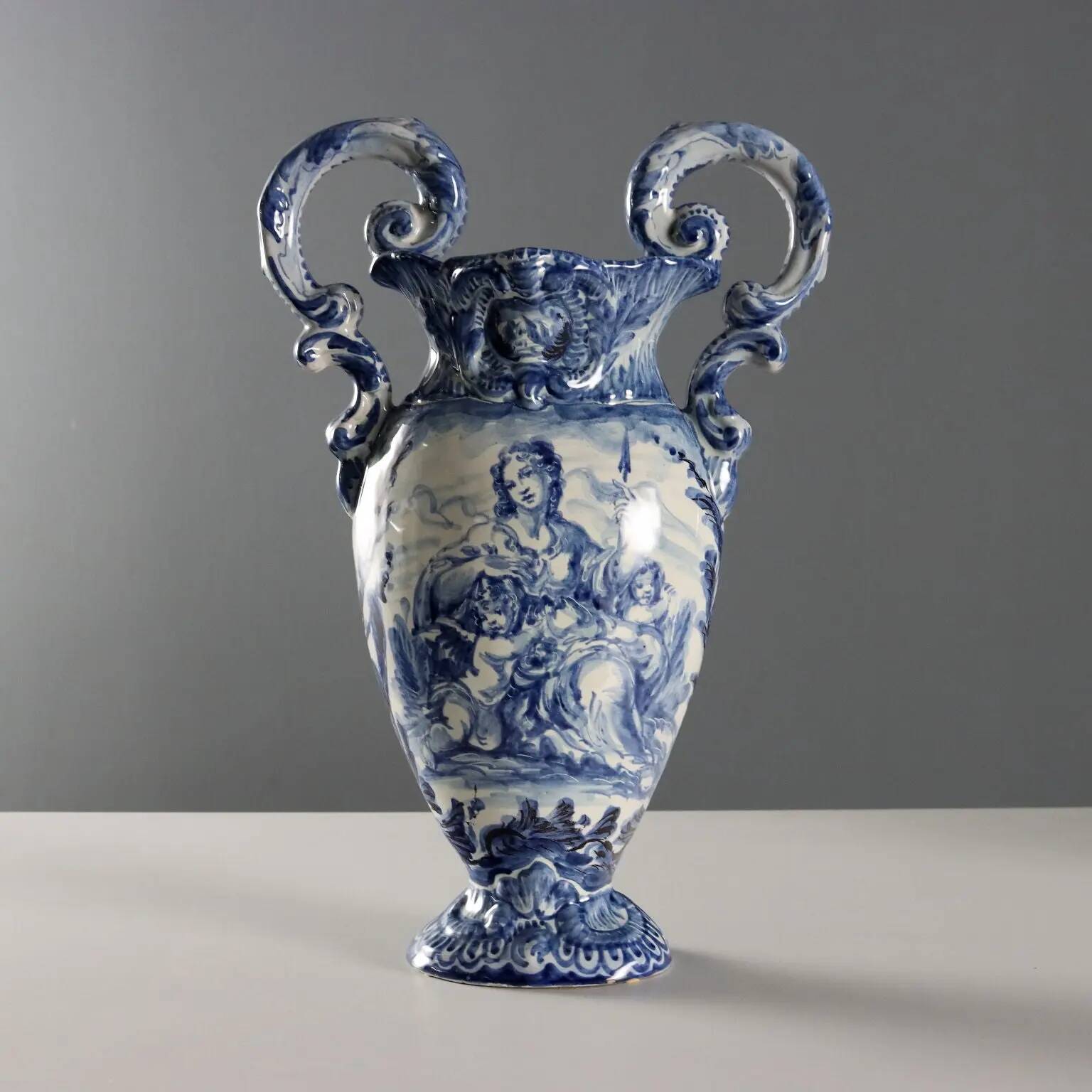 Ancient triptych of vases Giuseppe Mazzotti Albissola 20th Century