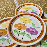 Set of 6 Anemone dessert plates from DIGOIN Sarreguemines