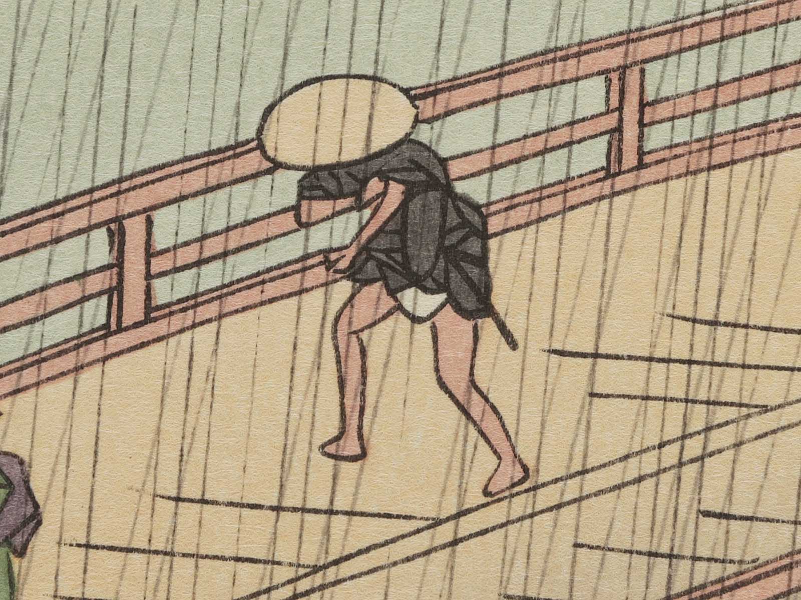 Sudden Shower Over Ohashi Bridge and Atake_Utagawa Hiroshige