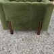 Green velvet club chair