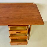 Danish midcentury teak executive desk by Arne Vodder edited by Sibast