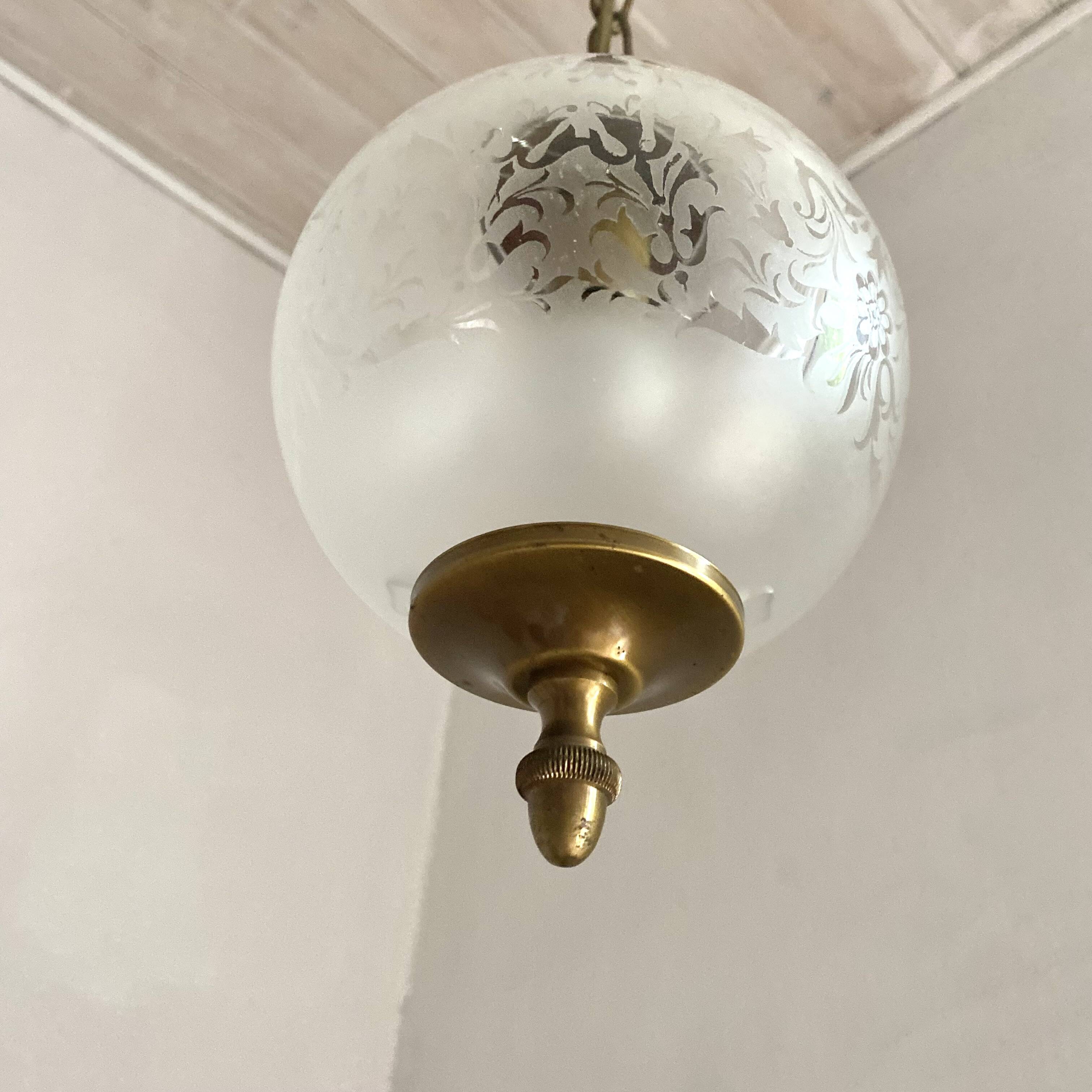 Vintage ball pendant light