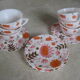 6 cups and VOLUFORM vintage melamine sub-cups