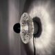 Thick structured ice glass wall light flush mount by Peill & Putzler, 1970s