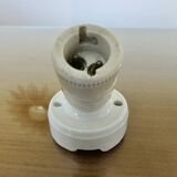 Minimalist art deco wall lamp, porcelain, 1930s-40s