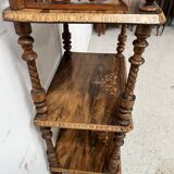 Napoleon III display stand in marquetry mahogany, 19th century.