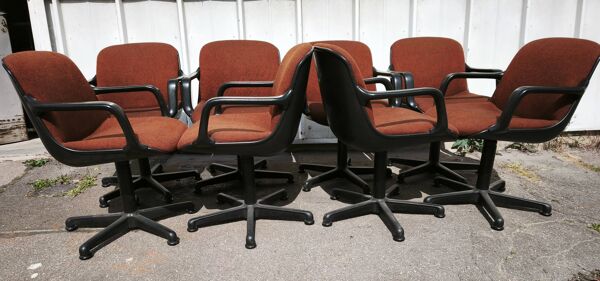 Suite de 8 fauteuil de bureau Comforto