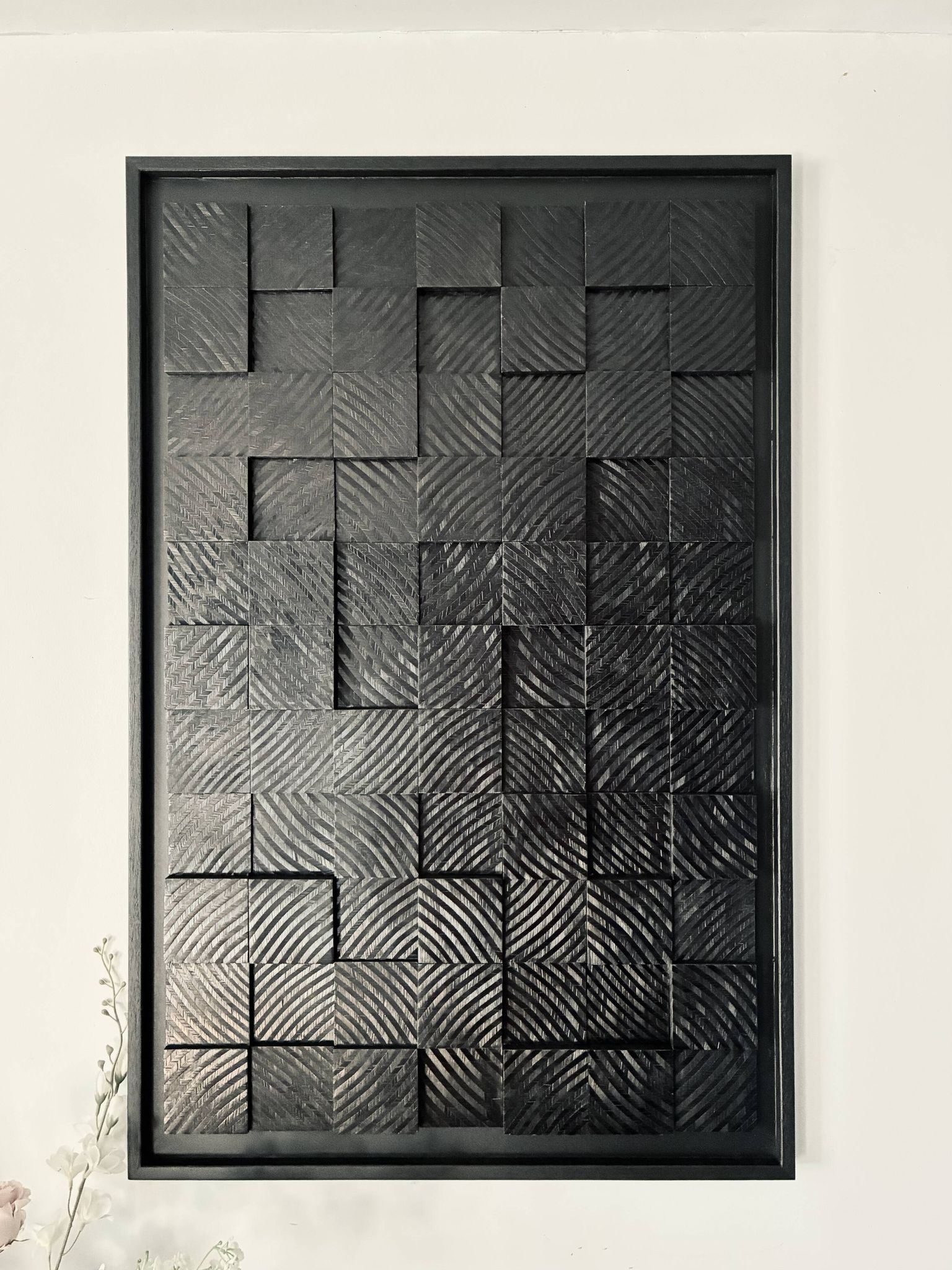 Table "Dark Matter" straw marquetry