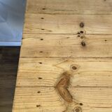 Solid wood farmhouse table, stripped and varnished