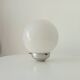 Globe lampshade vintage 50s Opaline and aluminum