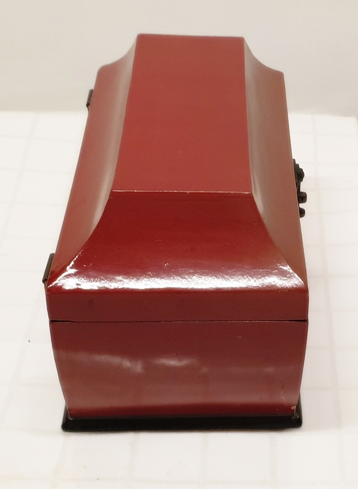 Old lacquered wooden box