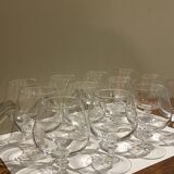 12 crystal cognac glasses