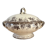 Antique ironstone soup tureen, Aplhand model from Sarreguemines