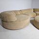 Modular 'Landscape' canapé in beige chenille by Hans Hopfer for Roche Bobois, 1970
