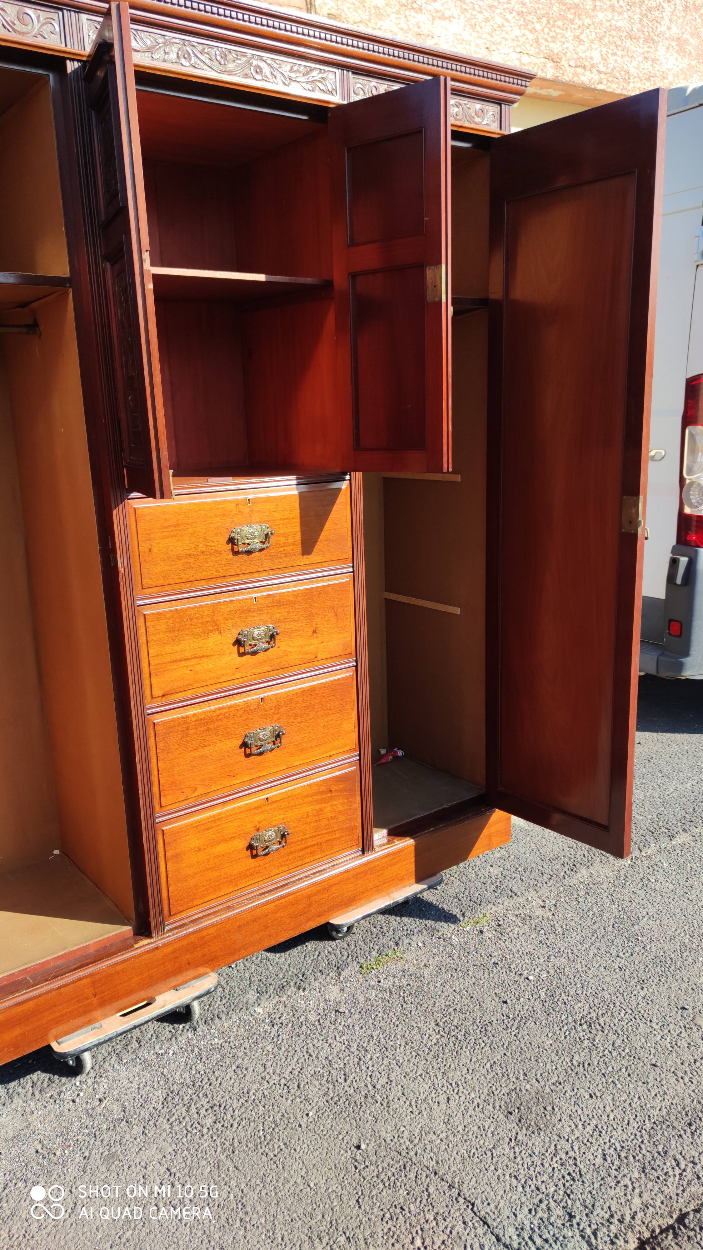 English mahogany wardrobe circa 1920