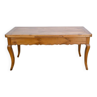 Extendable farm table in cherry wood for 10 to 16 place settings – 2nd part 19th century