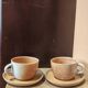 Paire de tasses en grès émaillé  vintage 1970