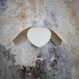 Flower suspension metal structure, 6 petals in sand linen