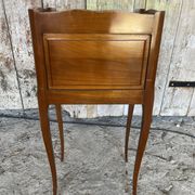 Antique nightstand louis xv style cherry wood drawer + vintage case