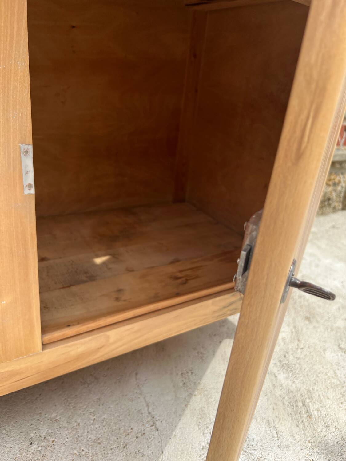 Vintage Scandinavian wooden storage cabinet