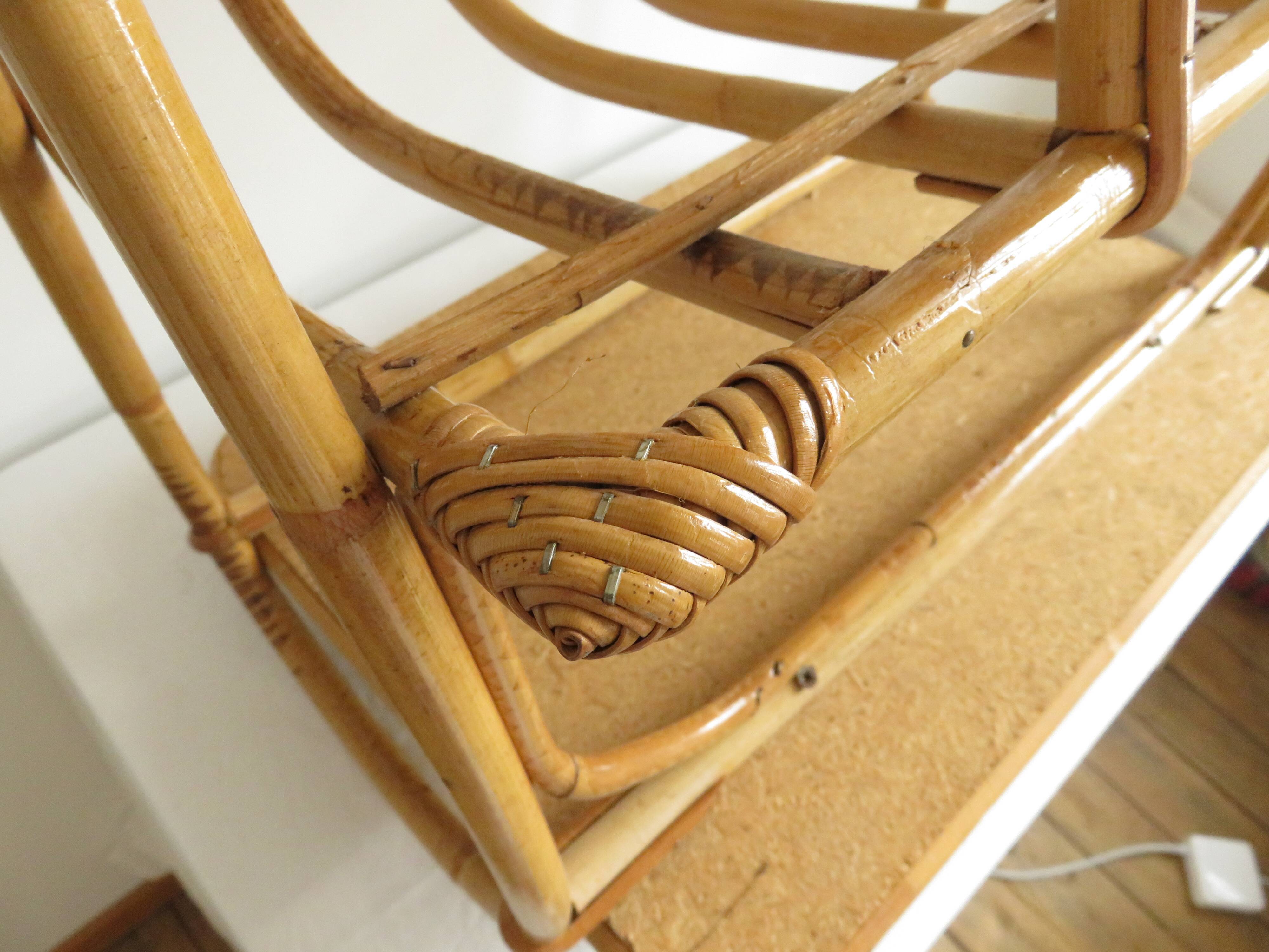 Bedside table and magazine rack wicker