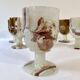 6 footed glasses in alabaster