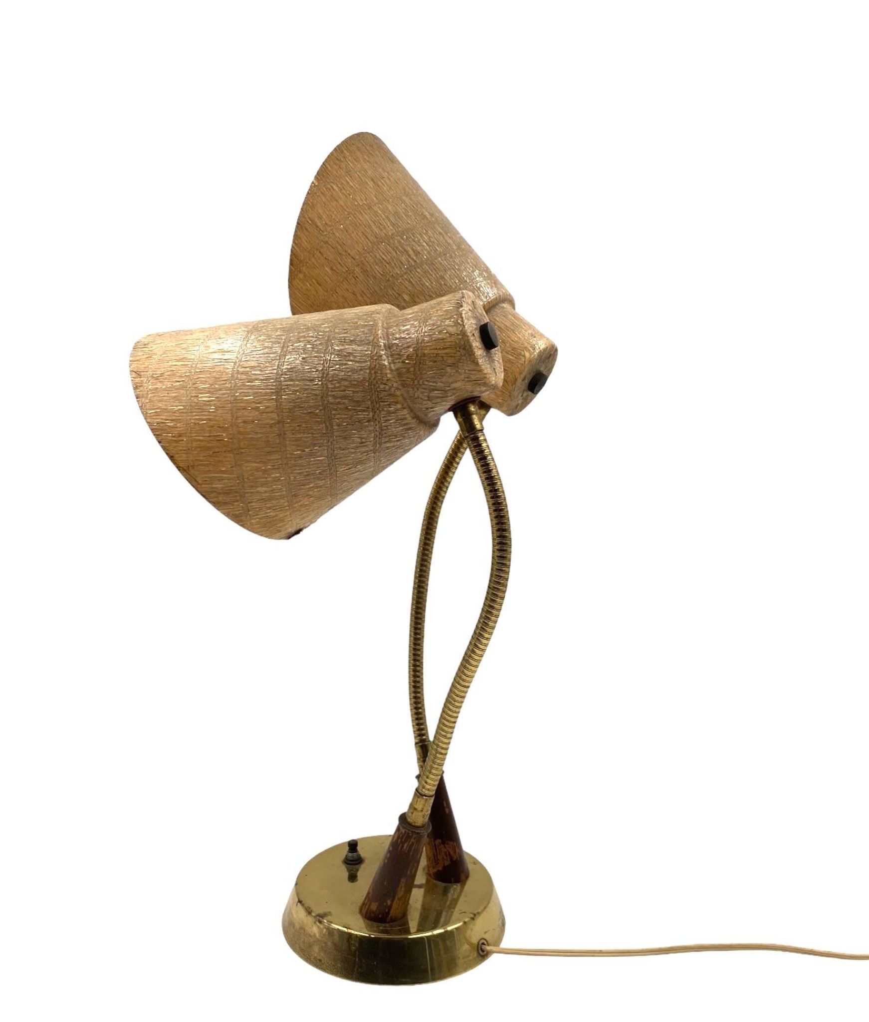 Mid-century modern two lights lamp, France circa 1960