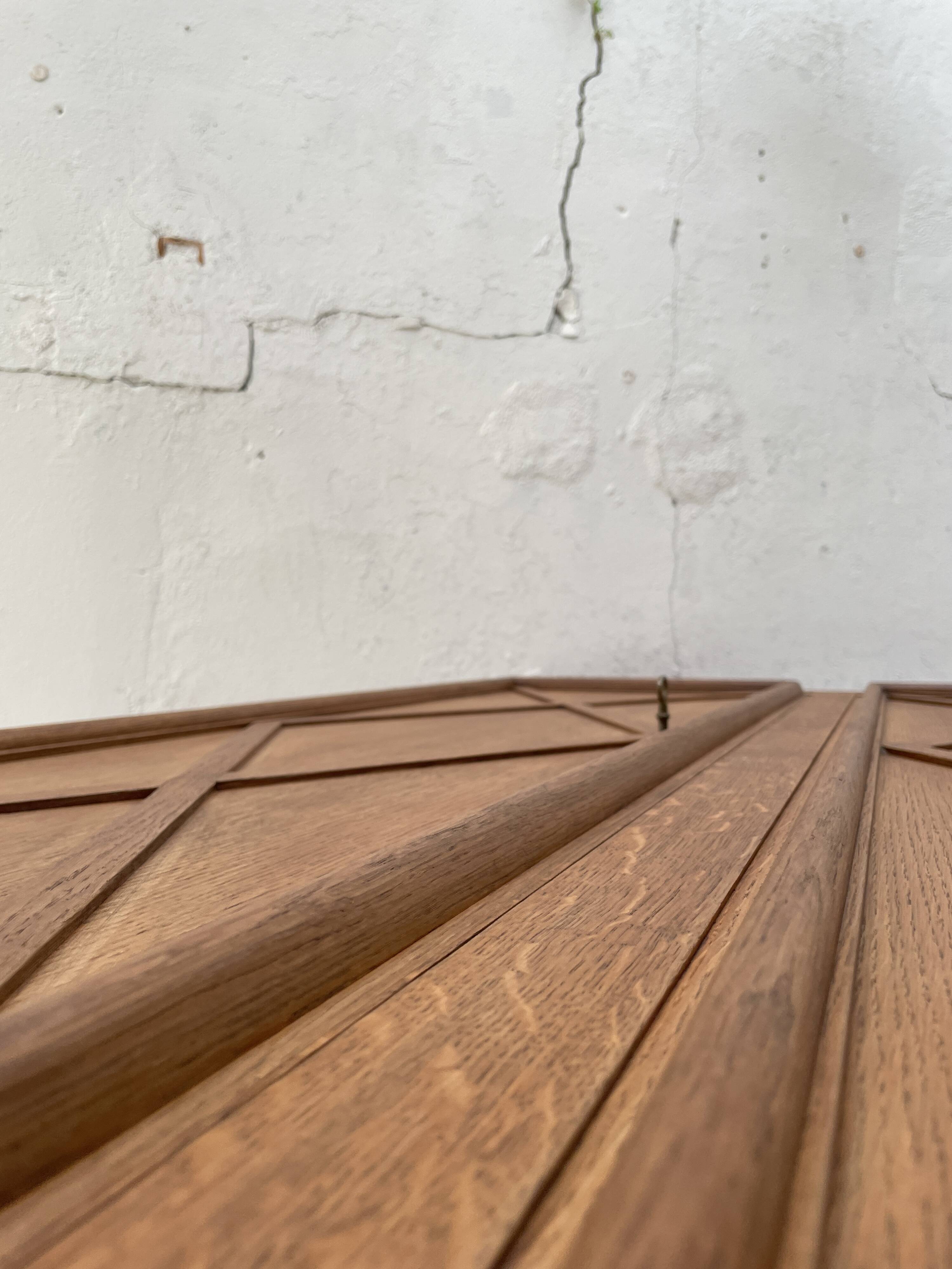 Storage unit in solid oak and veneer, circa 1960.