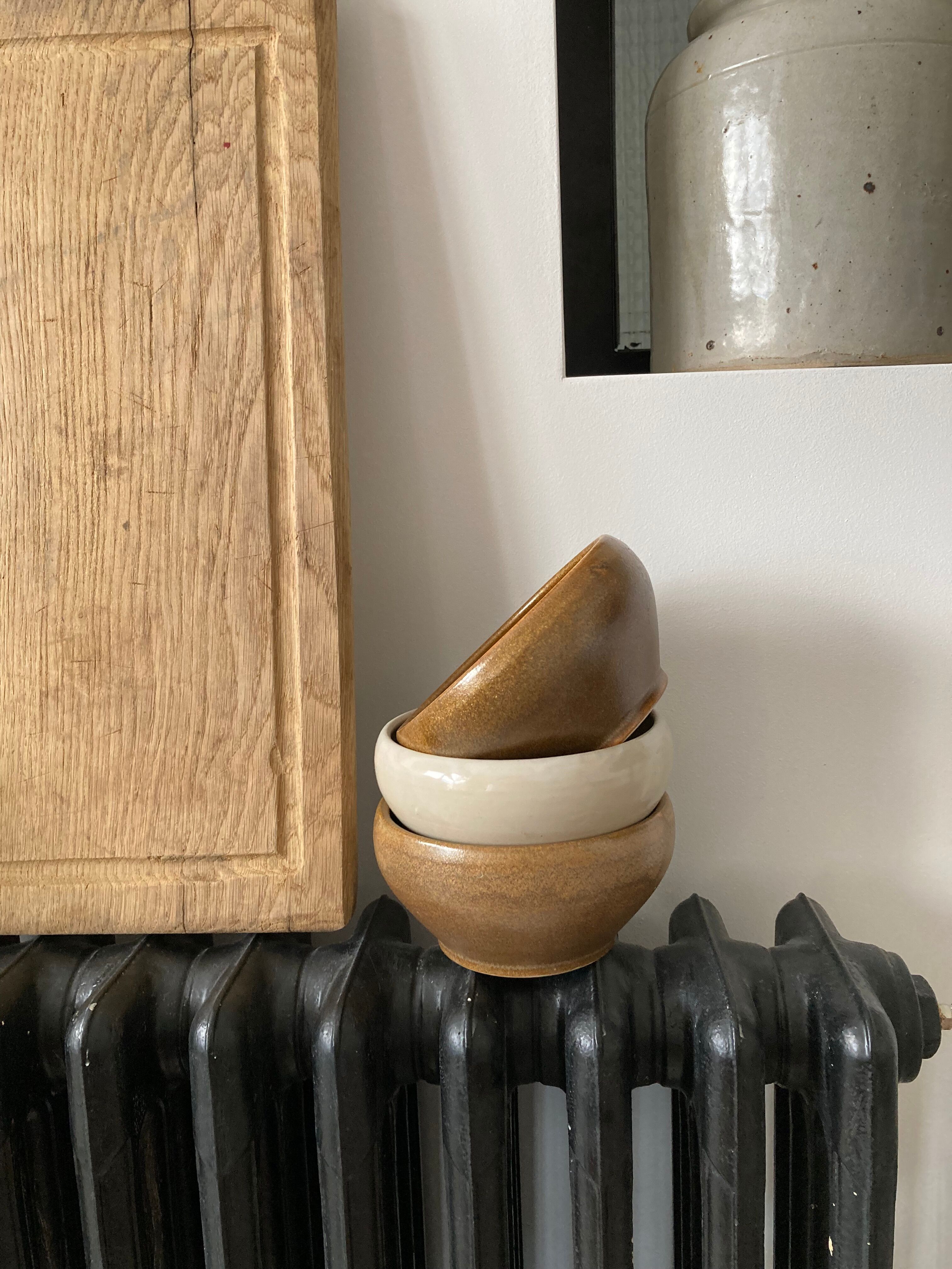 Set of three ceramic bowls