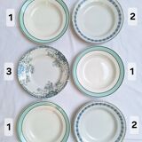 Assiettes creuses vertes St Amand, Céranord