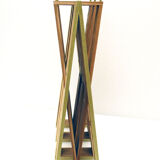 Console table in exotic wood with resin top, 1990s