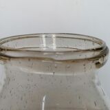 Blistered and blown glass jar