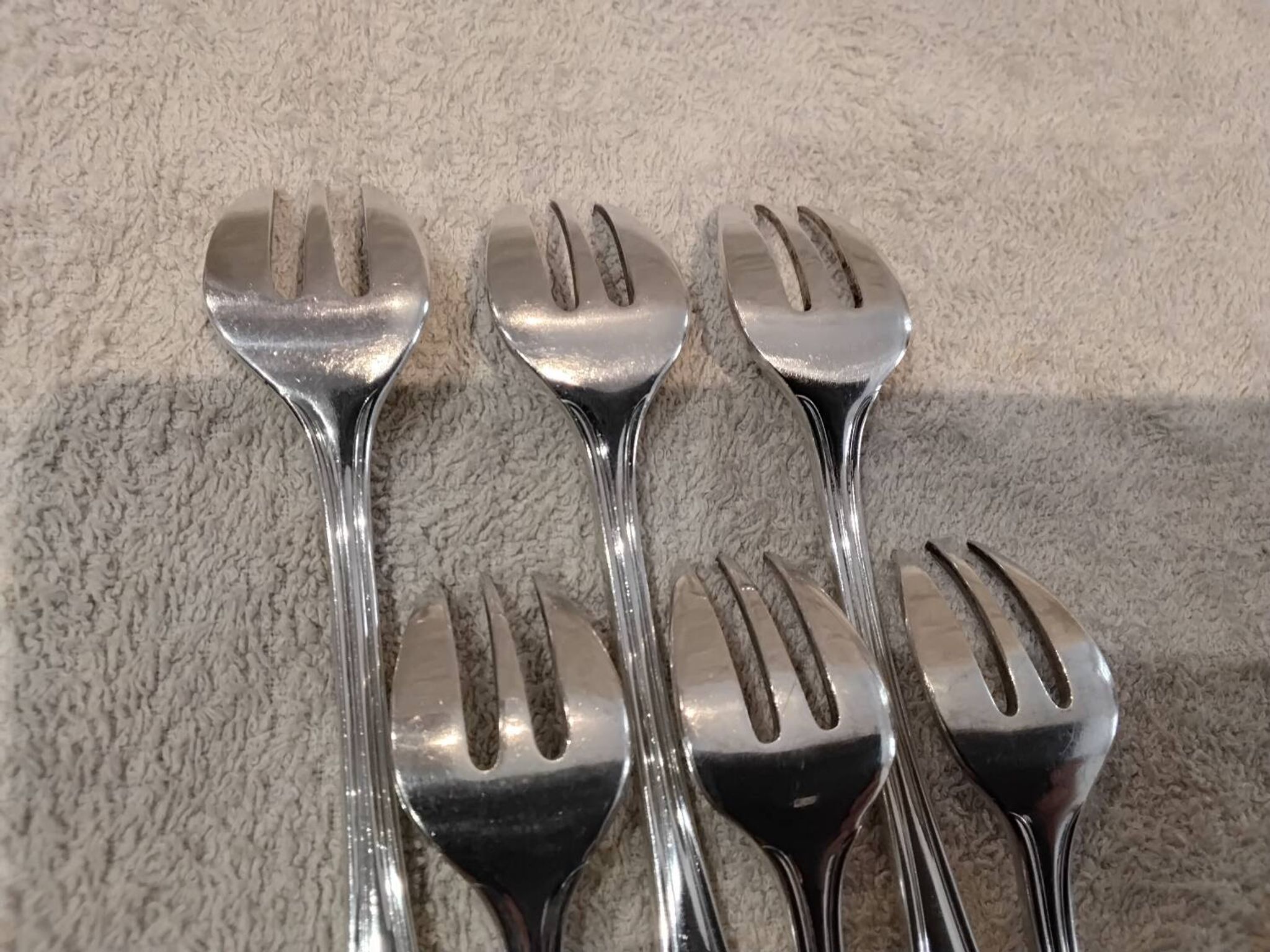 6 silver-plated oyster forks by Christofle, Albi pattern