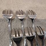6 silver-plated oyster forks by Christofle, Albi pattern