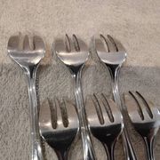 6 silver-plated oyster forks by Christofle, Albi pattern