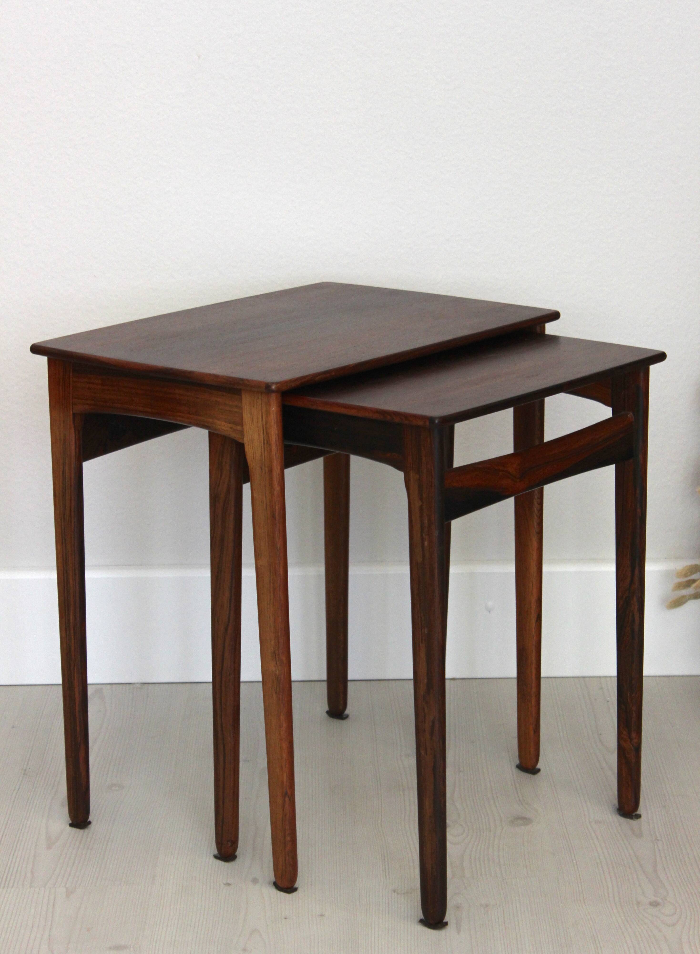 Paire de Svend Aage Madsen Beside en palissandre années 1960