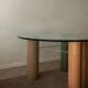 Vintage Saporiti Italia Dining Table – Enamel Column Base - 1980s